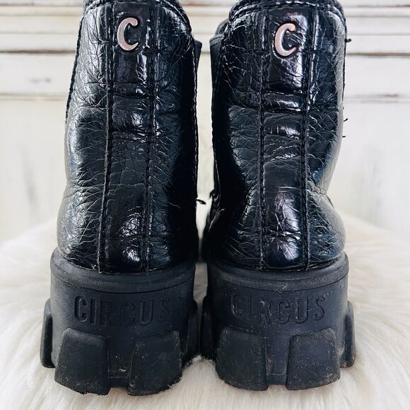 Circus NY by Sam Edelman Darielle Lug Sole Chelsea Boots Platform Goth -Size 7.5 - Picture 5 of 8